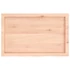 Kép 5/10 - VidaXL kezeletlen tömör tölgyfa fali polc 80x50x(2-4) cm