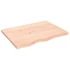 Kép 2/10 - VidaXL kezeletlen tömör tölgyfa fali polc 80x60x(2-4) cm