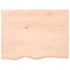 Kép 4/10 - VidaXL kezeletlen tömör tölgyfa fali polc 80x60x(2-6) cm