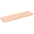 Kép 2/10 - VidaXL kezeletlen tömör tölgyfa fali polc 100x30x(2-4) cm