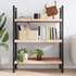 Kép 3/10 - VidaXL kezeletlen tömör tölgyfa fali polc 100x40x(2-6) cm