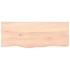 Kép 4/10 - VidaXL kezeletlen tömör tölgyfa fali polc 100x40x(2-6) cm