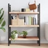 Kép 3/10 - VidaXL kezeletlen tömör tölgyfa fali polc 100x50x(2-6) cm