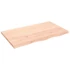 Kép 2/10 - VidaXL kezeletlen tömör tölgyfa fali polc 100x60x(2-4) cm