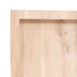 Kép 7/10 - VidaXL kezeletlen tömör tölgyfa fali polc 100x60x(2-6) cm