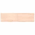 Kép 4/10 - VidaXL kezeletlen tömör tölgyfa fali polc 120x30x(2-6) cm