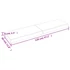 Kép 10/10 - VidaXL kezeletlen tömör tölgyfa fali polc 120x30x(2-6) cm