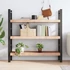 Kép 3/10 - VidaXL kezeletlen tömör tölgyfa fali polc 120x40x(2-6) cm