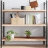 Kép 1/10 - VidaXL kezeletlen tömör tölgyfa fali polc 120x60x(2-4) cm