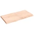 Kép 2/10 - VidaXL kezeletlen tömör tölgyfa fali polc 120x60x(2-6) cm