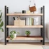 Kép 3/10 - VidaXL kezeletlen tömör tölgyfa fali polc 120x60x(2-6) cm