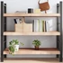 Kép 1/10 - VidaXL kezeletlen tömör tölgyfa fali polc 120x60x(2-6) cm