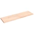Kép 2/10 - VidaXL kezeletlen tömör tölgyfa fali polc 140x40x(2-4) cm