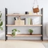Kép 3/10 - VidaXL kezeletlen tömör tölgyfa fali polc 140x40x(2-4) cm