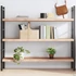 Kép 1/10 - VidaXL kezeletlen tömör tölgyfa fali polc 140x40x(2-4) cm