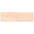 Kép 4/10 - VidaXL kezeletlen tömör tölgyfa fali polc 140x40x(2-4) cm