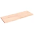 Kép 2/10 - VidaXL kezeletlen tömör tölgyfa fali polc 140x50x(2-4) cm