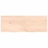 Kép 4/10 - VidaXL kezeletlen tömör tölgyfa fali polc 140x50x(2-4) cm
