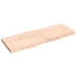 Kép 2/10 - VidaXL kezeletlen tömör tölgyfa fali polc 140x50x(2-6) cm