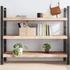 Kép 1/10 - VidaXL kezeletlen tömör tölgyfa fali polc 140x50x(2-6) cm