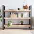 Kép 3/10 - VidaXL kezeletlen tömör tölgyfa fali polc 140x50x(2-6) cm