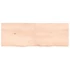Kép 4/10 - VidaXL kezeletlen tömör tölgyfa fali polc 140x50x(2-6) cm