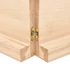 Kép 8/10 - VidaXL kezeletlen tömör tölgyfa fali polc 140x50x(2-6) cm