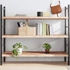 Kép 1/10 - VidaXL kezeletlen tömör tölgyfa fali polc 140x60x(2-4) cm