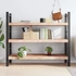 Kép 3/10 - VidaXL kezeletlen tömör tölgyfa fali polc 140x60x(2-6) cm
