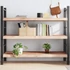Kép 1/10 - VidaXL kezeletlen tömör tölgyfa fali polc 140x60x(2-6) cm