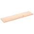 Kép 2/10 - VidaXL kezeletlen tömör tölgyfa fali polc 160x40x(2-4) cm