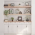 Kép 3/10 - VidaXL kezeletlen tömör tölgyfa fali polc 160x40x(2-4) cm