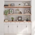 Kép 3/10 - VidaXL kezeletlen tömör tölgyfa fali polc 160x60x(2-4) cm