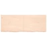 Kép 4/10 - VidaXL kezeletlen tömör tölgyfa fali polc 160x60x(2-4) cm