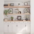 Kép 3/10 - VidaXL kezeletlen tömör tölgyfa fali polc 180x40x(2-6) cm