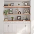Kép 3/10 - VidaXL kezeletlen tömör tölgyfa fali polc 180x50x(2-4) cm