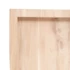 Kép 7/10 - VidaXL kezeletlen tömör tölgyfa fali polc 180x50x(2-4) cm