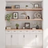 Kép 3/10 - VidaXL kezeletlen tömör tölgyfa fali polc 180x60x(2-4) cm