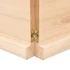 Kép 8/10 - VidaXL kezeletlen tömör tölgyfa fali polc 180x60x(2-4) cm