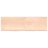 Kép 4/10 - VidaXL kezeletlen tömör tölgyfa fali polc 200x60x(2-4) cm