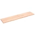 Kép 2/10 - VidaXL kezeletlen tömör tölgyfa fali polc 220x50x(2-4) cm