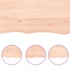 Kép 6/10 - VidaXL kezeletlen tömör tölgyfa fali polc 220x50x(2-4) cm