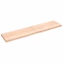 Kép 2/10 - VidaXL kezeletlen tömör tölgyfa fali polc 220x50x(2-6) cm