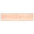 Kép 4/10 - VidaXL kezeletlen tömör tölgyfa fali polc 220x50x(2-6) cm