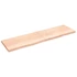 Kép 2/10 - VidaXL kezeletlen tömör tölgyfa fali polc 220x60x(2-6) cm