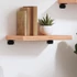 Kép 1/10 - VidaXL világosbarna kezelt tömör tölgyfa fali polc 40x30x(2-4) cm