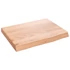 Kép 2/10 - VidaXL világosbarna kezelt tömör tölgyfa fali polc 40x30x(2-4) cm