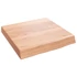 Kép 2/10 - VidaXL világosbarna kezelt tömör tölgyfa fali polc 40x40x(2-6) cm