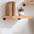 Kép 1/10 - VidaXL világosbarna kezelt tömör tölgyfa fali polc 40x40x(2-6) cm