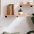 Kép 3/10 - VidaXL világosbarna kezelt tömör tölgyfa fali polc 40x50x(2-4) cm